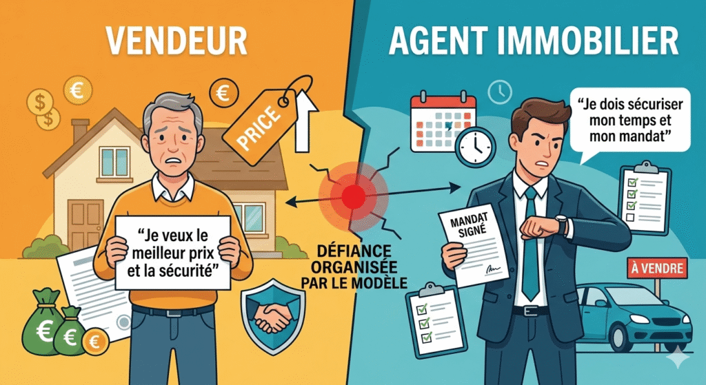 psychologie vendeur et agent immobilier et défiance